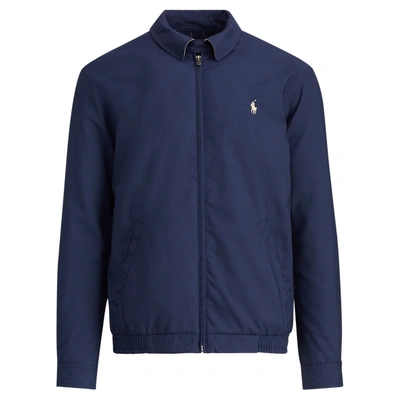 Polo Ralph Lauren Cotton Gabardine Bomber Jacket In Blue