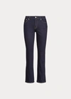 Ralph Lauren Low-rise Straight Curvy Jean In Dark Rinse
