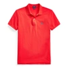 Ralph Lauren Classic Fit Mesh Polo Shirt In African Red