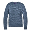 Ralph Lauren Cable-knit Cashmere Sweater In Nordic Blue Melange