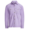 Ralph Lauren Suede Overshirt In Classic Lavender