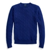 Ralph Lauren Cable-knit Cashmere Sweater In Fall Royal