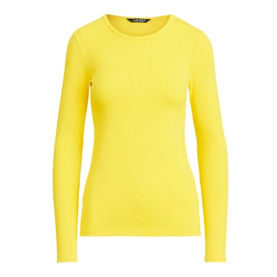Ralph Lauren Cotton-blend Long-sleeve Top In Dandelion Fields