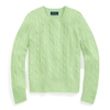 Polo Ralph Lauren Cable-knit Cashmere Sweater In Spring Lime