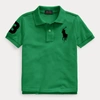 Polo Ralph Lauren Big Pony Cotton Mesh Polo In Chroma Green