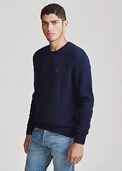 Polo Ralph Lauren Logo-embroidered Melangé Wool Sweater In Andover Heather