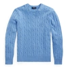Ralph Lauren Cable-knit Cashmere Sweater In Soft Royal Heather
