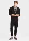 Polo Ralph Lauren Double-knit Full-zip Hoodie In Black