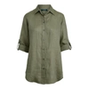 Lauren Ralph Lauren Linen Shirt In Dry Olive