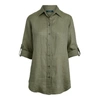 Ralph Lauren Linen Shirt In Dry Olive