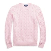 Ralph Lauren Cable-knit Cashmere Sweater In Carmel Pink