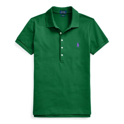 Ralph Lauren Slim Fit Stretch Polo Shirt In New Forest