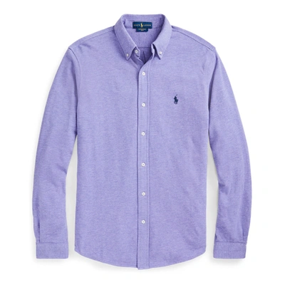 Polo Ralph Lauren Featherweight Mesh Shirt In Maidstone Purple Heather