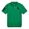 Polo Ralph Lauren Big Pony Cotton Mesh Polo In Chroma Green