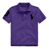 Polo Ralph Lauren Kids' Big Pony Cotton Mesh Polo In Tie Purple