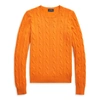 Ralph Lauren Cable-knit Cashmere Sweater In Fiesta Orange