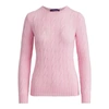 Ralph Lauren Cable-knit Cashmere Sweater In Ballet Pink