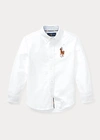 Polo Ralph Lauren Big Pony Cotton Oxford Shirt In Blue