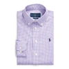 Polo Ralph Lauren Kids' Slim Fit Gingham Dress Shirt In Lavender Multi