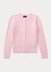 Polo Ralph Lauren Little Girls Cable-knit Cotton Cardigan In Pink