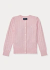 Polo Ralph Lauren Mini-cable Cotton Cardigan In Hunter Navy