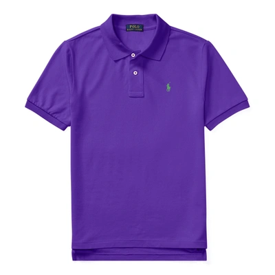 Polo Ralph Lauren Kids' Cotton Mesh Polo Shirt In Chalet Purple