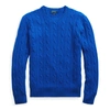 Ralph Lauren Cable-knit Cashmere Sweater In Deep Royal