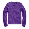 Polo Ralph Lauren Cable-knit Cashmere Sweater In Royal Lilac