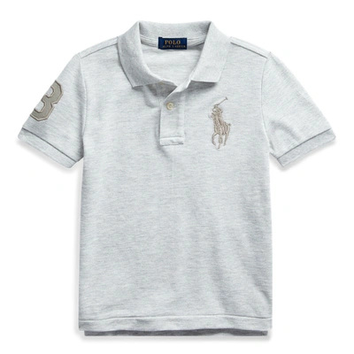 Polo Ralph Lauren Big Pony Cotton Mesh Polo In Quartz Heather