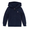 Polo Ralph Lauren Kids' French Terry Full-zip Hoodie In French Navy