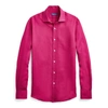 Polo Ralph Lauren Linen Shirt In Fuchsia