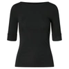 Ralph Lauren Stretch Cotton Boatneck Tee In Navy