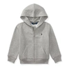 Polo Ralph Lauren Ralph Lauren Boys Dark Sport Heather Kids Logo-embroidered Cotton-fleece Hoody 2-14 Years In Dark Sport Heather