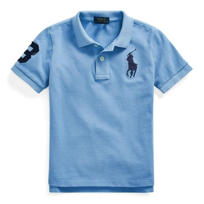 Polo Ralph Lauren Big Pony Cotton Mesh Polo In Fall Blue