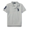 Polo Ralph Lauren Big Pony Cotton Mesh Polo Shirt In Andover Heather