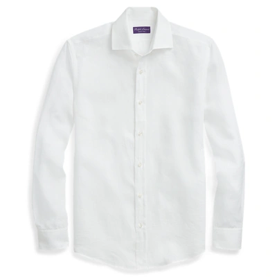 Polo Ralph Lauren Linen Shirt In Optic White