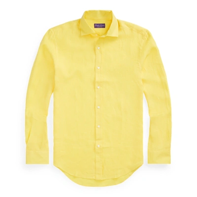 Polo Ralph Lauren Linen Shirt In Yellow