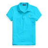 Polo Ralph Lauren Kids' Cotton Mesh Polo Shirt In Cove Blue