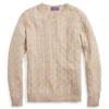 Ralph Lauren Cable-knit Cashmere Sweater In Oat Melange