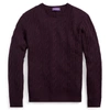 Ralph Lauren Cable-knit Cashmere Sweater In Manor Purple