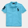 Polo Ralph Lauren Big Pony Cotton Mesh Polo In Neptune