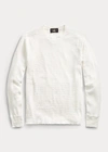 Double Rl Textured Crewneck In Paper White