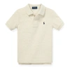 Polo Ralph Lauren Kids' Cotton Mesh Polo Shirt In New Sand Heather