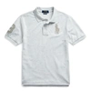 Polo Ralph Lauren Kids' Big Pony Cotton Mesh Polo In Quartz Heather