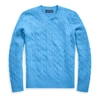 Polo Ralph Lauren Cable-knit Cashmere Sweater In New Litchfield Blue