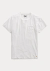 Double Rl Cotton Jersey Pocket T-shirt In White