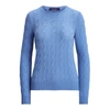 Ralph Lauren Cable-knit Cashmere Sweater In French Blue