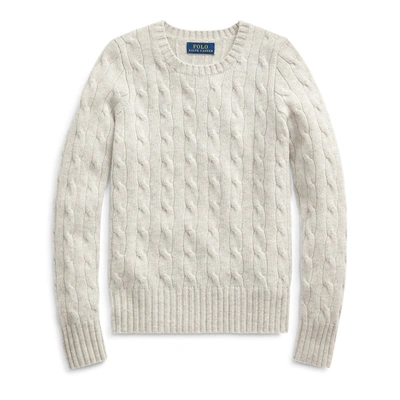 Polo Ralph Lauren Kids' Cable-knit Cashmere Sweater In New Grey Heather