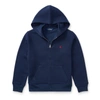 Polo Ralph Lauren Cotton Jersey Zipped Hoodie In Navy