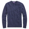 Ralph Lauren Cable-knit Cashmere Sweater In Squadron Blue Heather